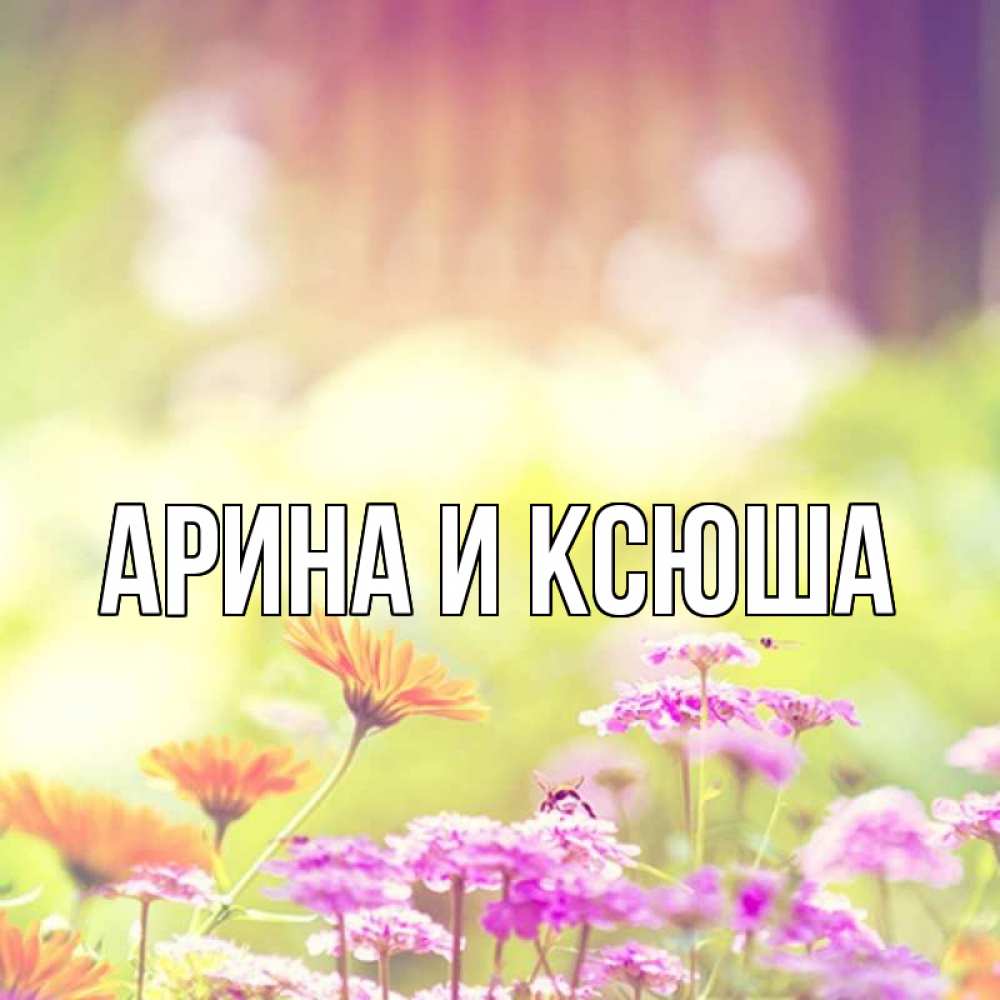 Открытка на каждый день с именем, Арина-и-Ксюша Главная цветы весна Прикольная открытка с пожеланием онлайн скачать бесплатно 