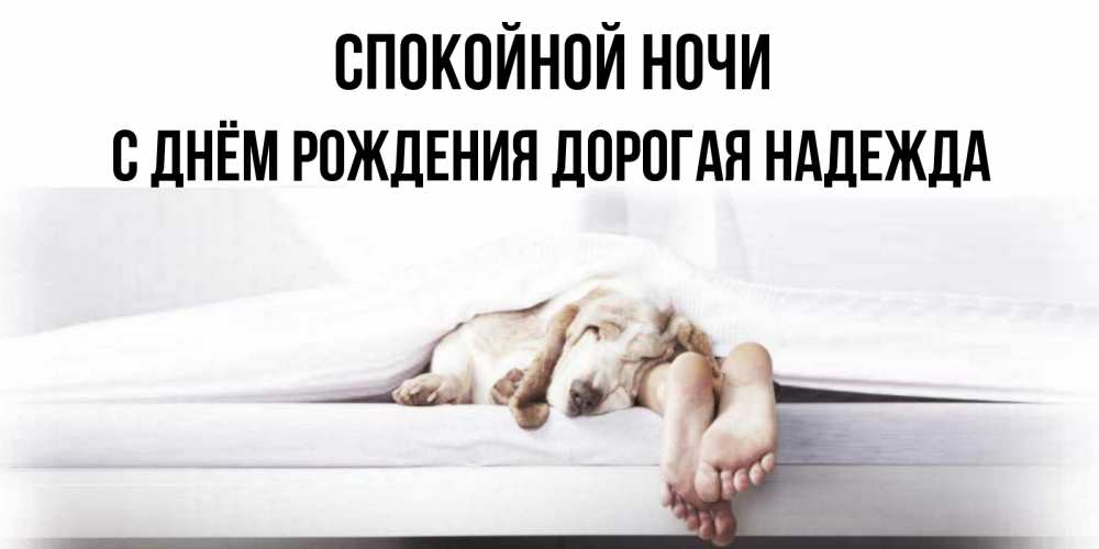 Картинка Спокойной ночи, С Днём Рождения, дорогая Надежда! 