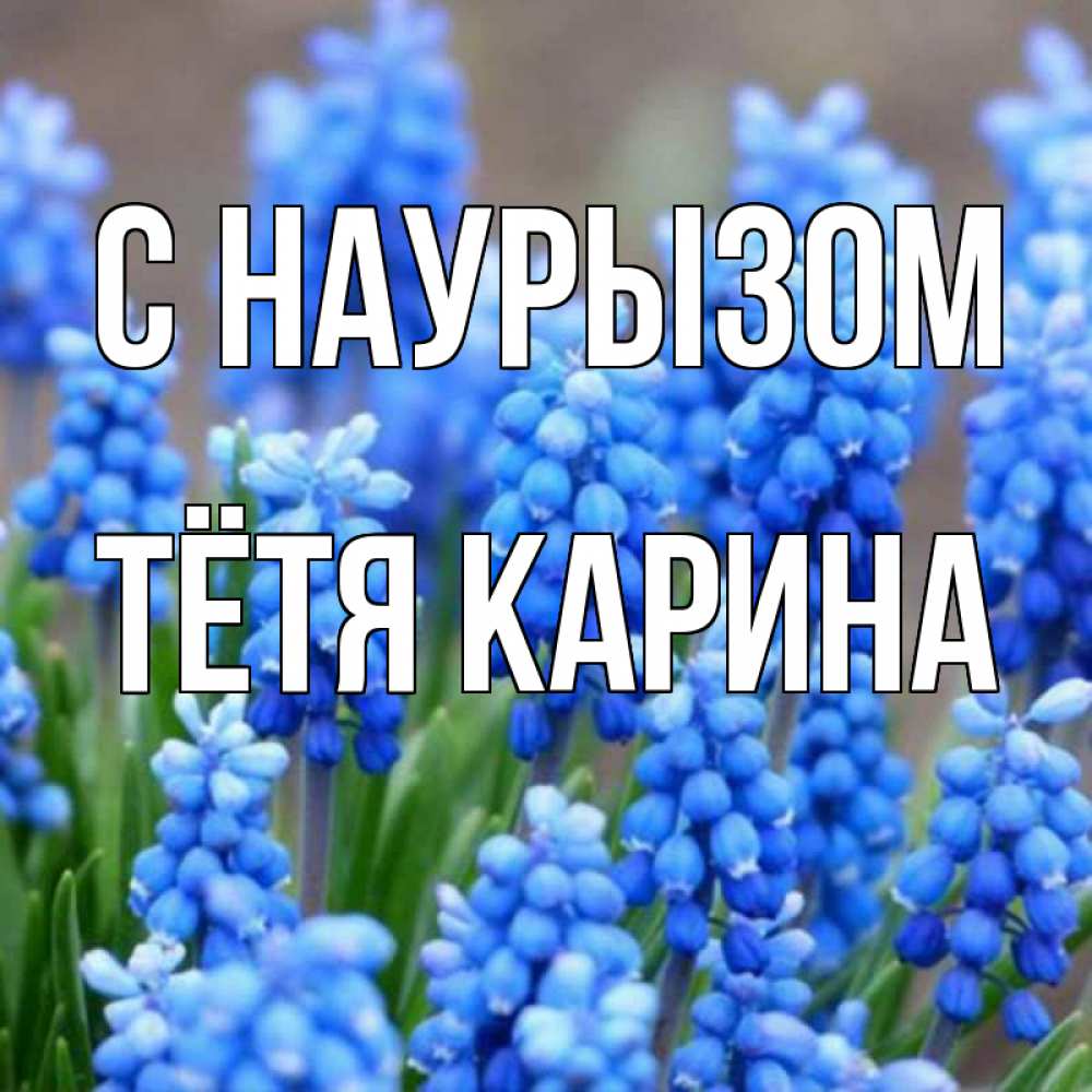 Открытка на каждый день с именем, Тётя-Карина С наурызом Поздравительная открытка для женщин с цветами на праздничную дату Прикольная открытка с пожеланием онлайн скачать бесплатно 