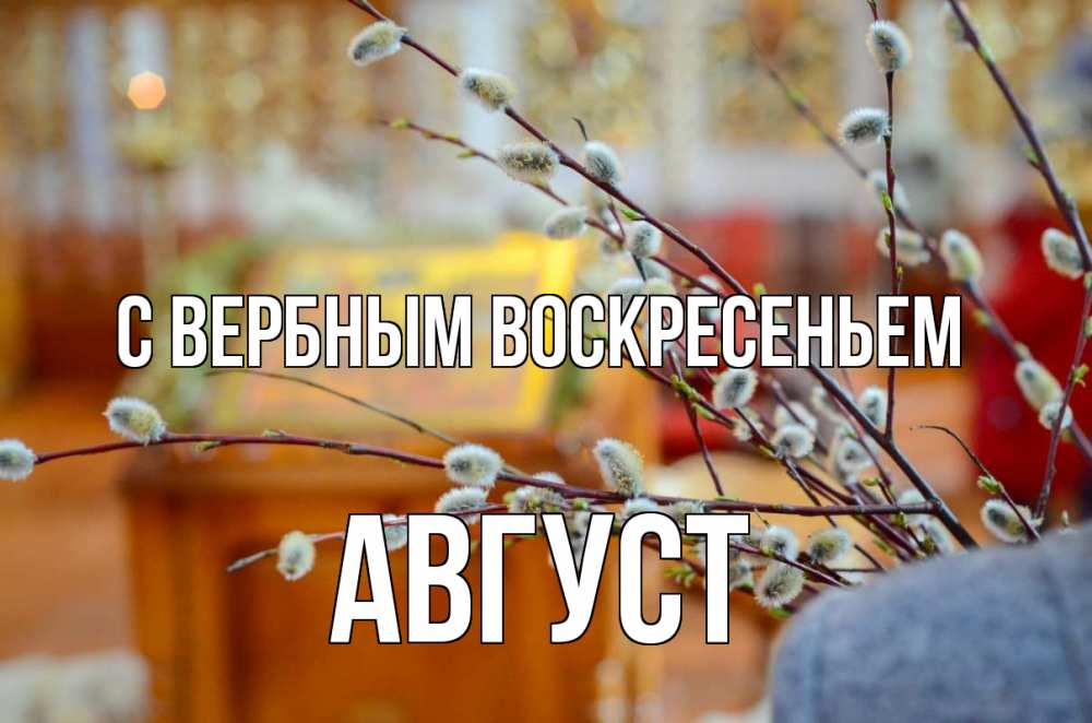 Открытка на каждый день с именем, Август С вербным воскресеньем верба Прикольная открытка с пожеланием онлайн скачать бесплатно 