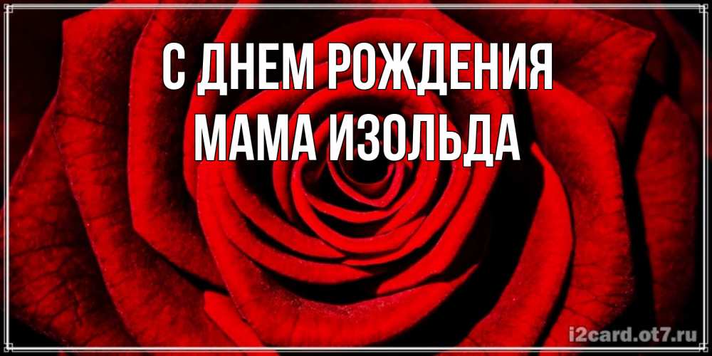 Открытка на каждый день с именем, Мама-Изольда С днем рождения алая роза Прикольная открытка с пожеланием онлайн скачать бесплатно 