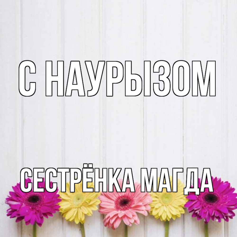 Открытка на каждый день с именем, Сестрёнка-Магда С наурызом женщинам 1 Прикольная открытка с пожеланием онлайн скачать бесплатно 