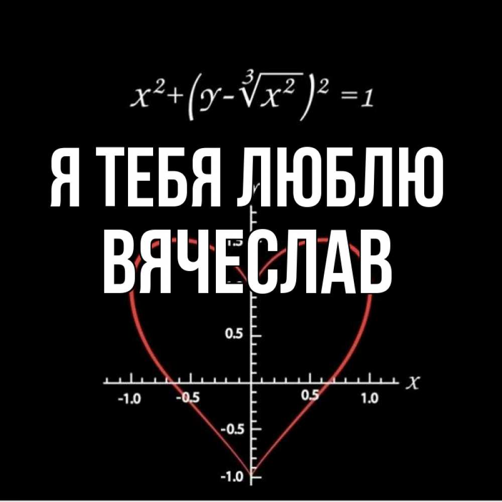 Открытка на каждый день с именем, Вячеслав Я тебя люблю сердечная формула Прикольная открытка с пожеланием онлайн скачать бесплатно 