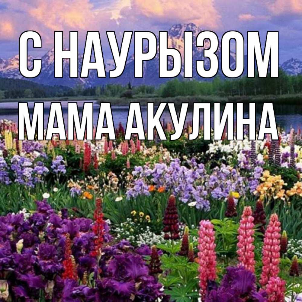 Открытка на каждый день с именем, Мама-Акулина С наурызом праздник весны наурыз Прикольная открытка с пожеланием онлайн скачать бесплатно 