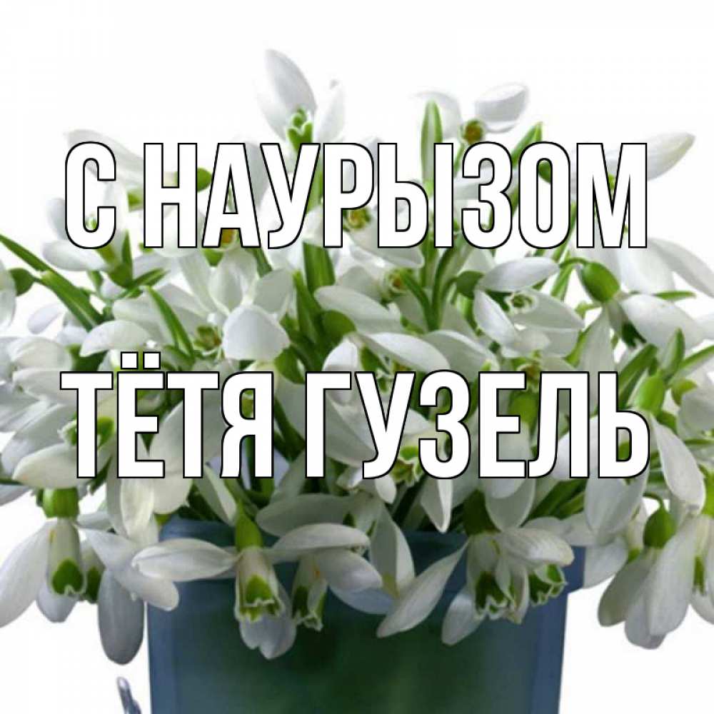 Открытка на каждый день с именем, Тётя-Гузель С наурызом цветы к наурызу новый год в Казахстане Прикольная открытка с пожеланием онлайн скачать бесплатно 