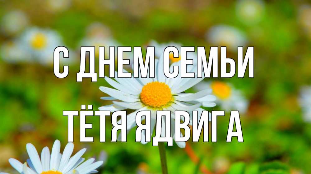 Открытка на каждый день с именем, Тётя-Ядвига С днем семьи с днем семьи Прикольная открытка с пожеланием онлайн скачать бесплатно 