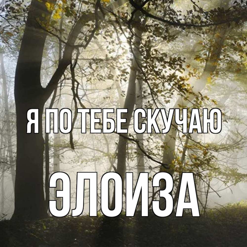 Открытка на каждый день с именем, Элоиза Я по тебе скучаю грустно Прикольная открытка с пожеланием онлайн скачать бесплатно 