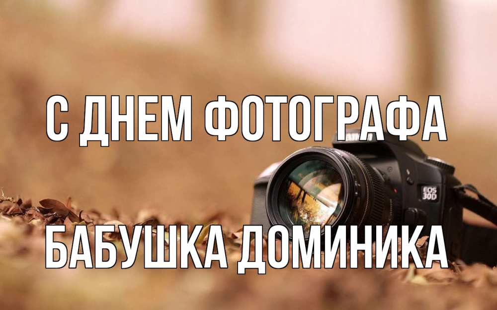 Открытка на каждый день с именем, Бабушка-Доминика С днем фотографа с днем фотографа Прикольная открытка с пожеланием онлайн скачать бесплатно 