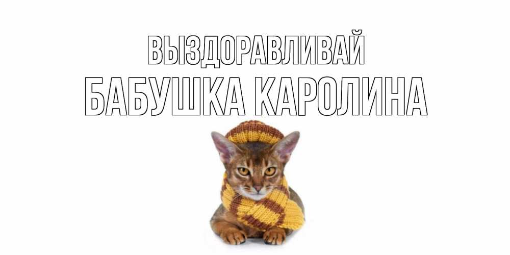 Открытка на каждый день с именем, Бабушка-Каролина Выздоравливай родные не болейте Прикольная открытка с пожеланием онлайн скачать бесплатно 
