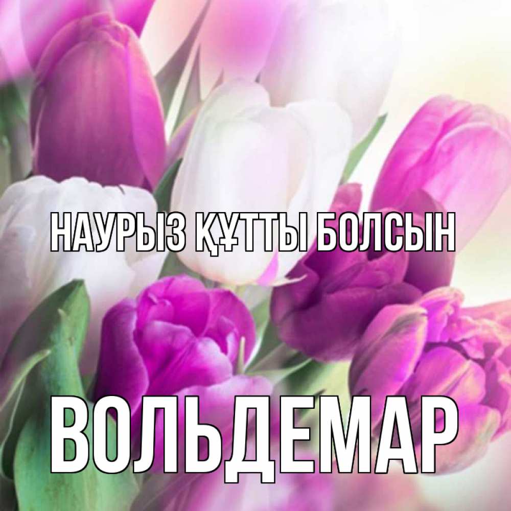 Открытка на каждый день с именем, Вольдемар Наурыз құтты болсын весна 1 Прикольная открытка с пожеланием онлайн скачать бесплатно 
