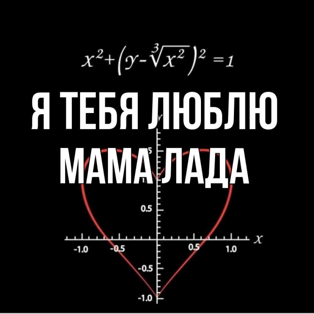 Открытка на каждый день с именем, Мама-Лада Я тебя люблю сердечная формула Прикольная открытка с пожеланием онлайн скачать бесплатно 