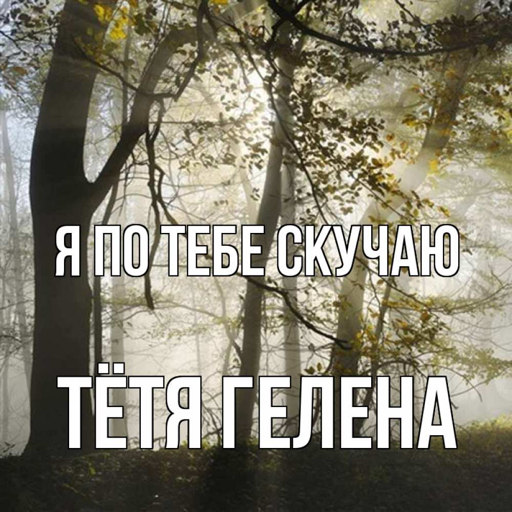 Открытка на каждый день с именем, Тётя-Гелена Я по тебе скучаю грустно Прикольная открытка с пожеланием онлайн скачать бесплатно 