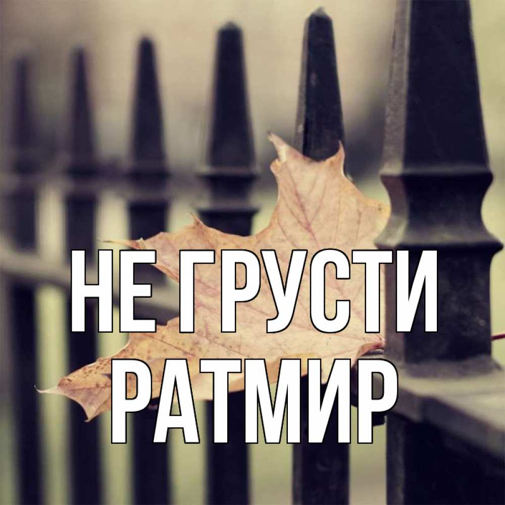 Открытка на каждый день с именем, Ратмир Не грусти лист клена Прикольная открытка с пожеланием онлайн скачать бесплатно 