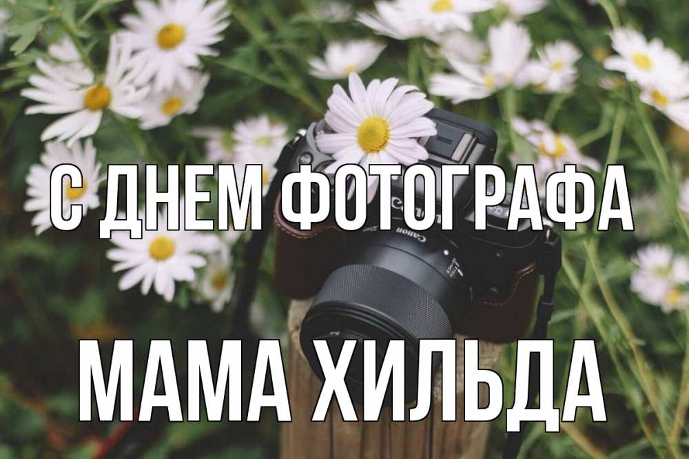 Открытка на каждый день с именем, Мама-Хильда С днем фотографа с днем фотографа Прикольная открытка с пожеланием онлайн скачать бесплатно 
