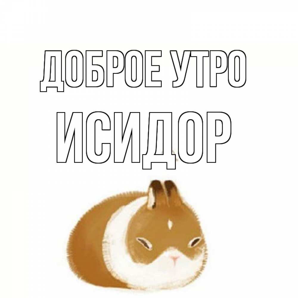 Открытка на каждый день с именем, Исидор Доброе утро хорошего утречка Прикольная открытка с пожеланием онлайн скачать бесплатно 