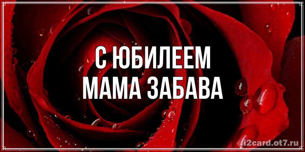 Открытка на каждый день с именем, Мама-Забава С юбилеем крупная бордовая роза Прикольная открытка с пожеланием онлайн скачать бесплатно 