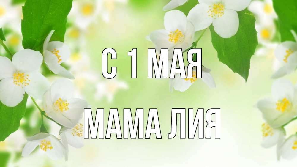 Открытка на каждый день с именем, Мама-Лия С 1 мая С 1 мая Прикольная открытка с пожеланием онлайн скачать бесплатно 
