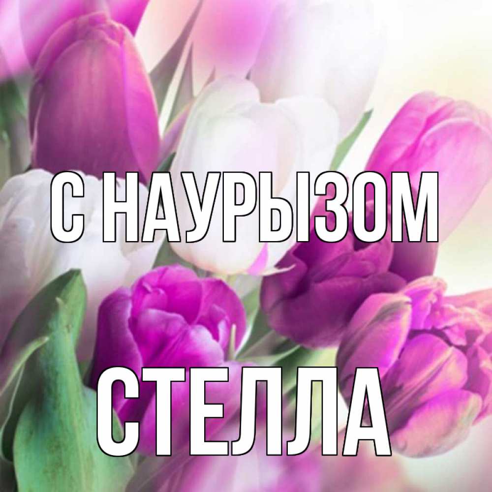 Открытка на каждый день с именем, Стелла С наурызом весна 1 Прикольная открытка с пожеланием онлайн скачать бесплатно 