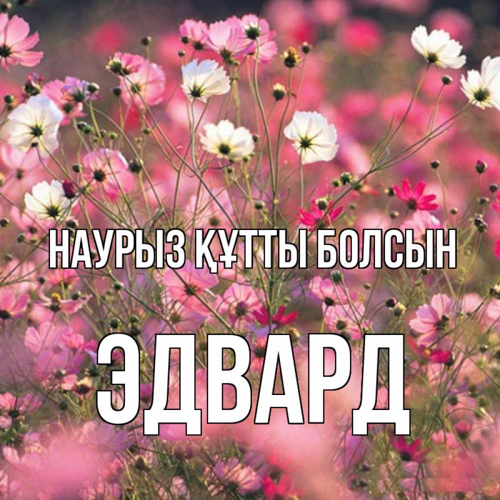 Открытка на каждый день с именем, Эдвард Наурыз құтты болсын красиво 1 Прикольная открытка с пожеланием онлайн скачать бесплатно 