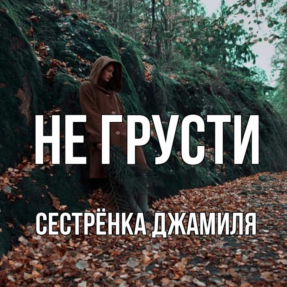 Открытка на каждый день с именем, Сестрёнка-Джамиля Не грусти осенний лес Прикольная открытка с пожеланием онлайн скачать бесплатно 