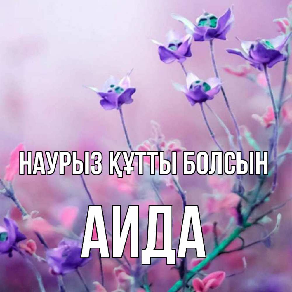 Открытка на каждый день с именем, Аида Наурыз құтты болсын наурыз  2 Прикольная открытка с пожеланием онлайн скачать бесплатно 
