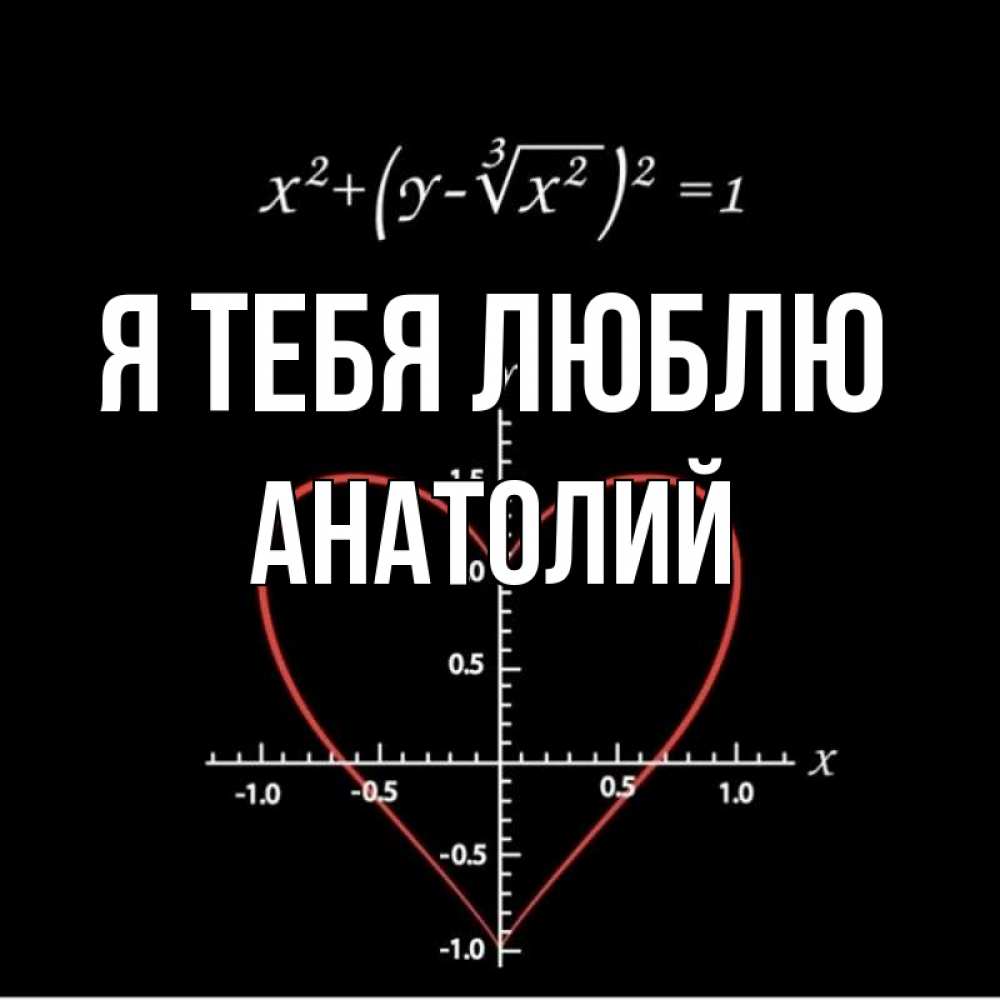 Открытка на каждый день с именем, Анатолий Я тебя люблю сердечная формула Прикольная открытка с пожеланием онлайн скачать бесплатно 