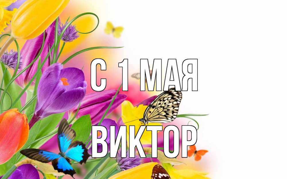 Открытка на каждый день с именем, Виктор С 1 мая С 1 мая Прикольная открытка с пожеланием онлайн скачать бесплатно 