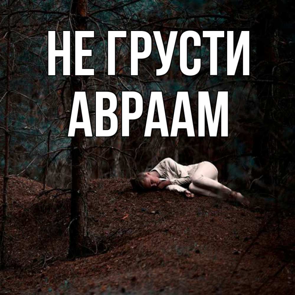 Открытка на каждый день с именем, Авраам Не грусти лес Прикольная открытка с пожеланием онлайн скачать бесплатно 