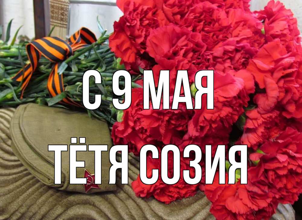 Открытка на каждый день с именем, Тётя-Созия С 9 мая 9 мая Прикольная открытка с пожеланием онлайн скачать бесплатно 