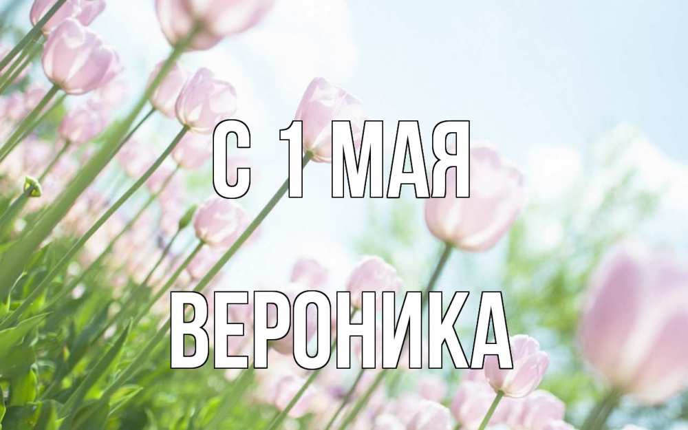 Открытка на каждый день с именем, Вероника С 1 мая С 1 мая Прикольная открытка с пожеланием онлайн скачать бесплатно 
