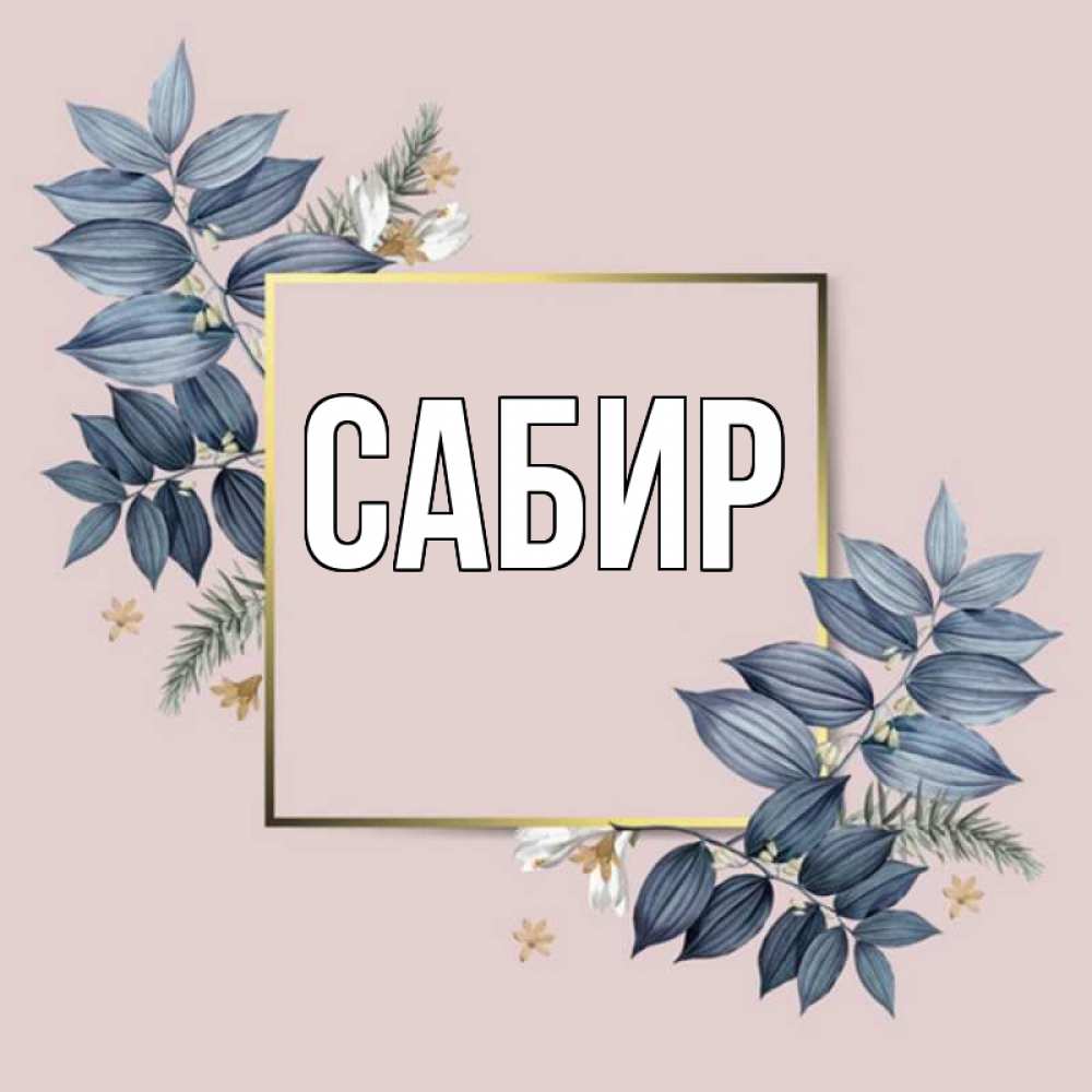 Открытка на каждый день с именем, Сабир Главная листья цветов Прикольная открытка с пожеланием онлайн скачать бесплатно 