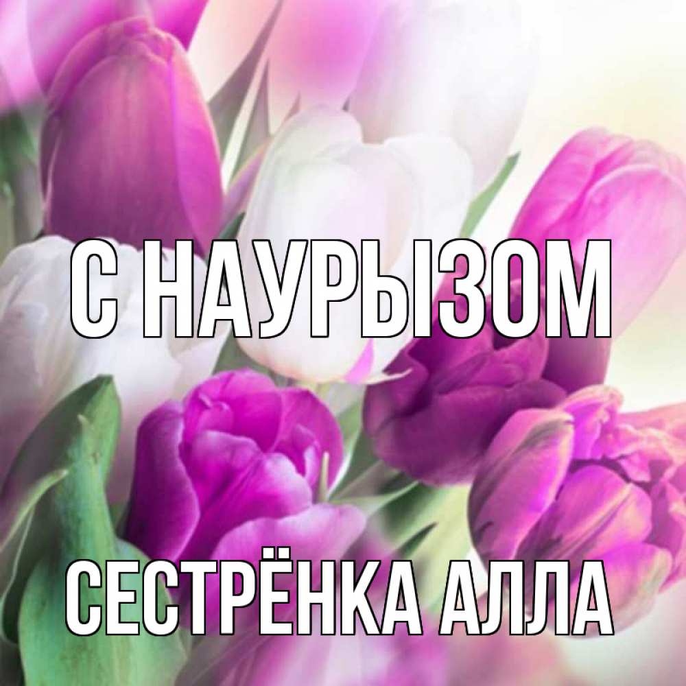 Открытка на каждый день с именем, Сестрёнка-Алла С наурызом весна 1 Прикольная открытка с пожеланием онлайн скачать бесплатно 
