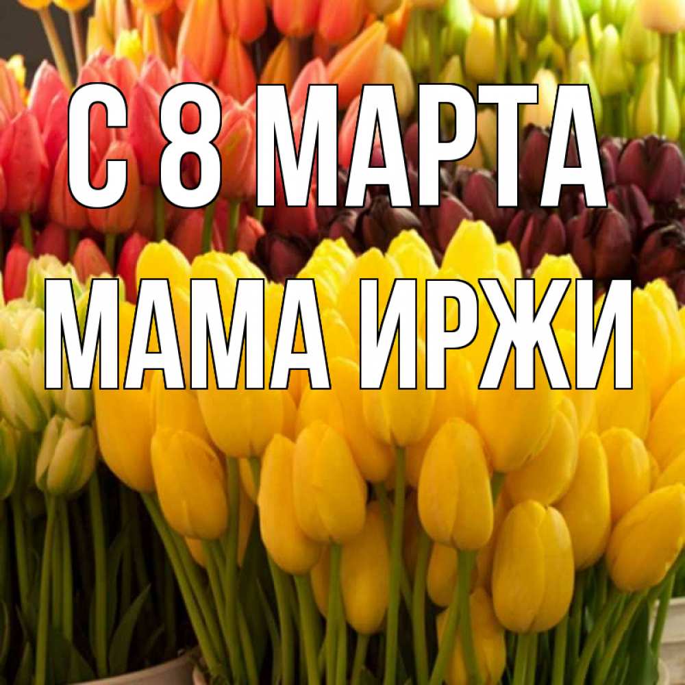 Открытка на каждый день с именем, Мама-Иржи С 8 марта цветы Прикольная открытка с пожеланием онлайн скачать бесплатно 
