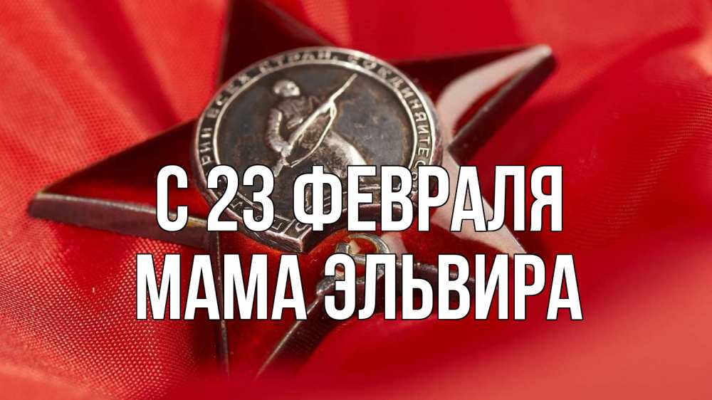 Открытка на каждый день с именем, Мама-Эльвира С 23 февраля 23 февраля Прикольная открытка с пожеланием онлайн скачать бесплатно 