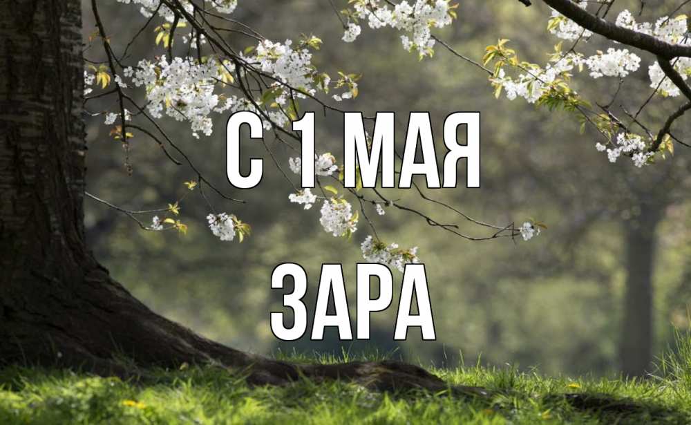 Открытка на каждый день с именем, Зара С 1 мая С 1 мая Прикольная открытка с пожеланием онлайн скачать бесплатно 