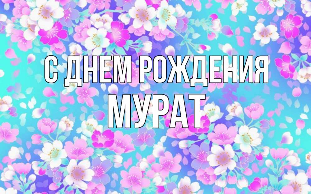 Открытка на каждый день с именем, Мурат С днем рождения открытка с заливкой Прикольная открытка с пожеланием онлайн скачать бесплатно 