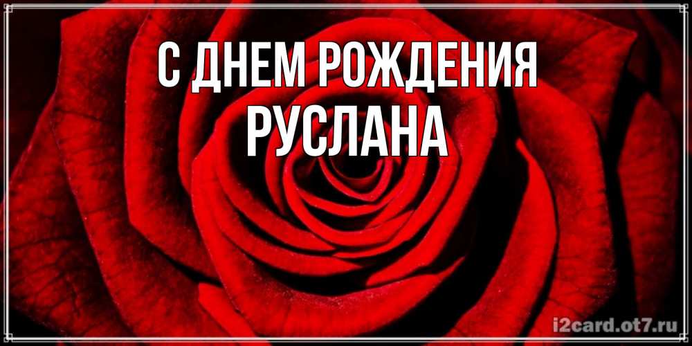 Открытка на каждый день с именем, Руслана С днем рождения алая роза Прикольная открытка с пожеланием онлайн скачать бесплатно 