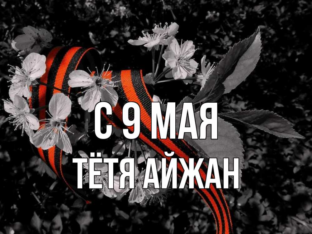 Открытка на каждый день с именем, Тётя-Айжан С 9 мая 9 мая Прикольная открытка с пожеланием онлайн скачать бесплатно 