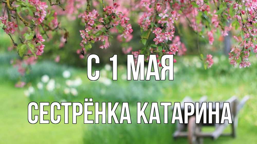 Открытка на каждый день с именем, Сестрёнка-Катарина С 1 мая С 1 мая Прикольная открытка с пожеланием онлайн скачать бесплатно 