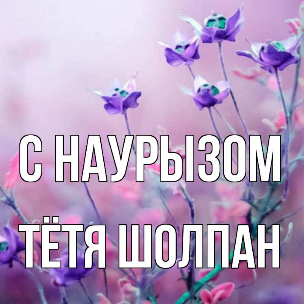 Открытка на каждый день с именем, Тётя-Шолпан С наурызом международный женский день 2 Прикольная открытка с пожеланием онлайн скачать бесплатно 