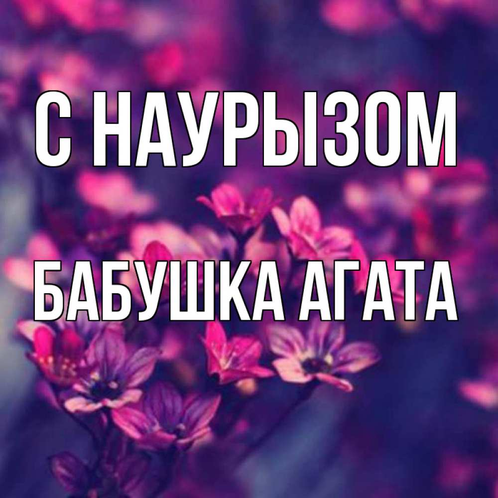 Открытка на каждый день с именем, Бабушка-Агата С наурызом небольшие цветы 1 Прикольная открытка с пожеланием онлайн скачать бесплатно 