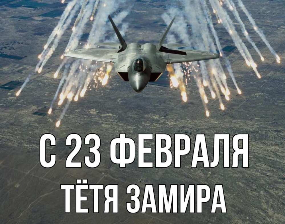 Открытка на каждый день с именем, Тётя-Замира С 23 февраля 23 февраля Прикольная открытка с пожеланием онлайн скачать бесплатно 