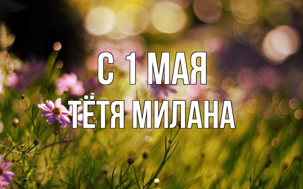 Открытка на каждый день с именем, Тётя-Милана С 1 мая С 1 мая Прикольная открытка с пожеланием онлайн скачать бесплатно 