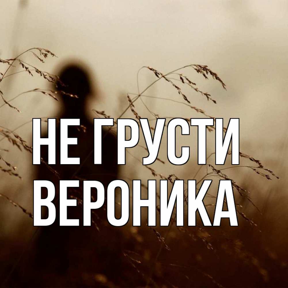 Открытка на каждый день с именем, Вероника Не грусти грусть Прикольная открытка с пожеланием онлайн скачать бесплатно 