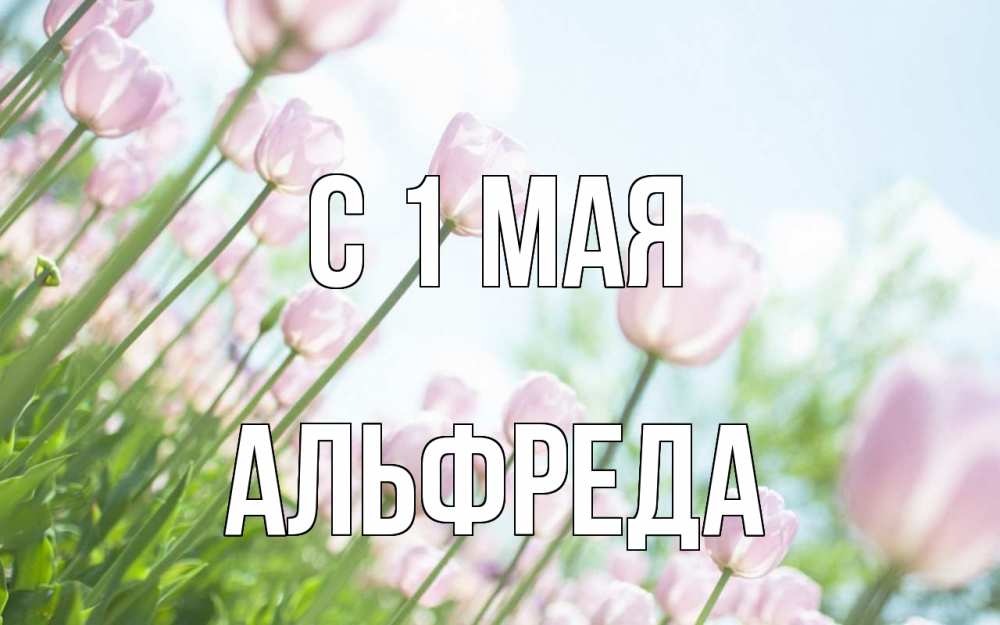 Открытка на каждый день с именем, Альфреда С 1 мая С 1 мая Прикольная открытка с пожеланием онлайн скачать бесплатно 
