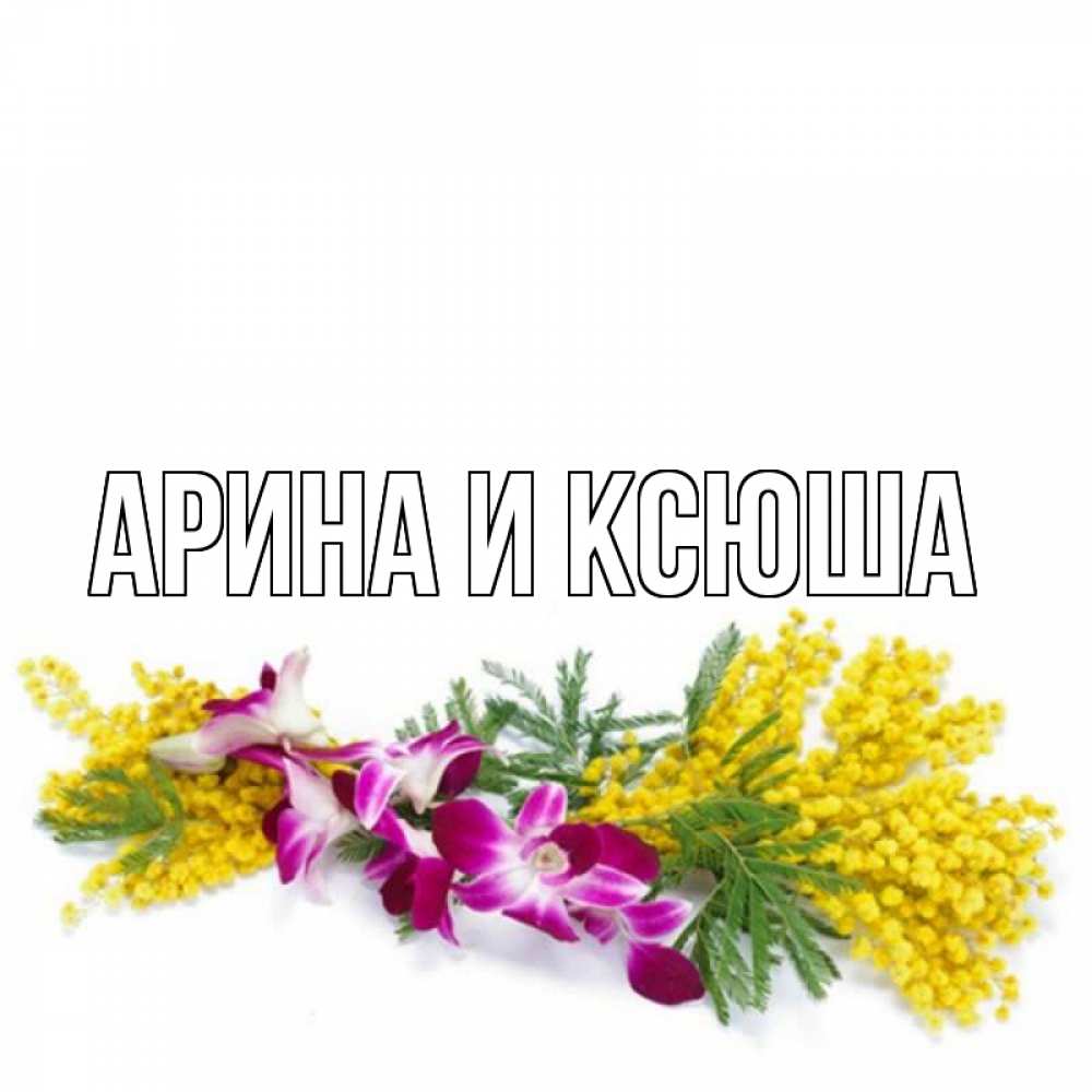 Открытка на каждый день с именем, Арина-и-Ксюша Главная открытка  наурыз с цветами  1 Прикольная открытка с пожеланием онлайн скачать бесплатно 