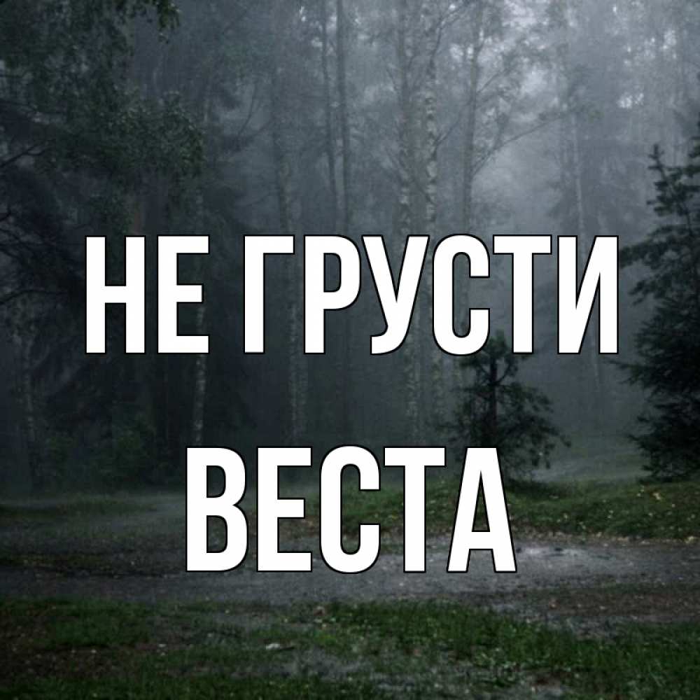 Открытка на каждый день с именем, Веста Не грусти осень Прикольная открытка с пожеланием онлайн скачать бесплатно 