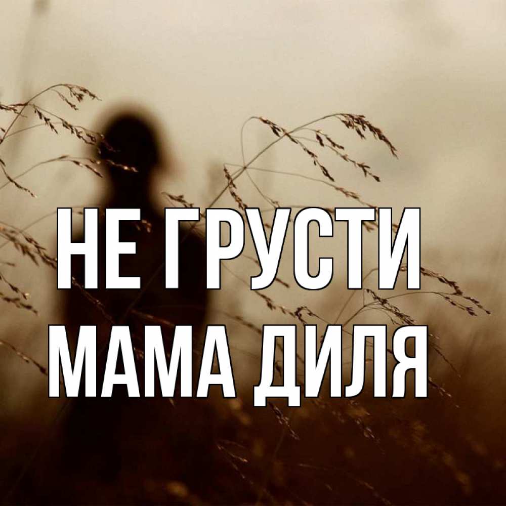 Открытка на каждый день с именем, Мама-Диля Не грусти грусть Прикольная открытка с пожеланием онлайн скачать бесплатно 
