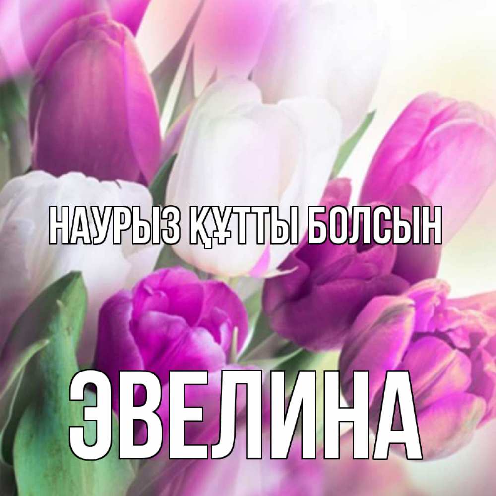 Открытка на каждый день с именем, Эвелина Наурыз құтты болсын весна 1 Прикольная открытка с пожеланием онлайн скачать бесплатно 