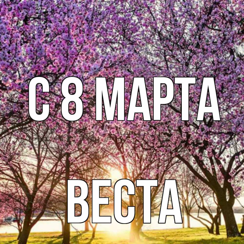 Открытка на каждый день с именем, Веста С 8 МАРТА международный женский день Прикольная открытка с пожеланием онлайн скачать бесплатно 
